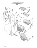 FREEZER LINER Diagram and Parts List for 4KSRS25CHT00  KitchenAid Refrigerator