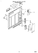 INNER DOOR Diagram and Parts List for RUD4500DB1  Roper Dishwasher