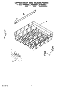 UPPER RACK AND TRACK PARTS Diagram and Parts List for KUDI02CRBL4  KitchenAid Dishwasher