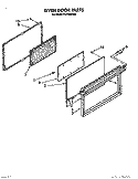 OVEN DOOR Diagram and Parts List for FGP320VW0  Roper Range
