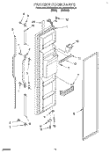 FREEZER DOOR Diagram and Parts List for KSRS25FBWH01  KitchenAid Refrigerator