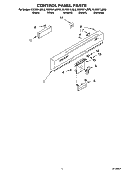 CONTROL PANEL PARTS Diagram and Parts List for KUDS01IJBL0  KitchenAid Dishwasher