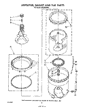 AGITATOR, BASKET AND TUB Diagram and Parts List for LA5700XSW0  Whirlpool Washer