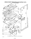 COMPARTMENT SEPARATOR AND CONTROL Diagram and Parts List for KTRF18MSPLY0  Whirlpool Refrigerator