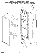 REFRIGERATOR DOOR PARTS Diagram and Parts List for KSRI22FNBL01  KitchenAid Refrigerator