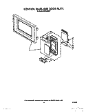 CONTROL PANEL AND DOOR Diagram and Parts List for MT2150XW1  Whirlpool Microwave