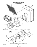 VENTILATION Diagram and Parts List for RC8920XRH1  Whirlpool Cooktop