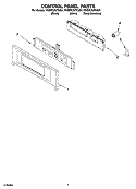 CONTROL PANEL PARTS Diagram and Parts List for YKEMC307KW01  KitchenAid Microwave Oven Combo