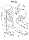 LINER Diagram and Parts List for ST14CKXKQ01  Whirlpool Refrigerator