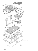 SHELF, OPTIONAL Diagram and Parts List for 5VET2WPKLQ00  Whirlpool Refrigerator