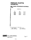 BACKGUARD Diagram and Parts List for 1305W0A  Roper Range