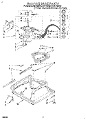 MACHINE BASE Diagram and Parts List for LSR7233BN2  Whirlpool Washer