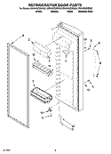 REFRIGERATOR DOOR PARTS Diagram and Parts List for KSRA25CNBL02  KitchenAid Refrigerator