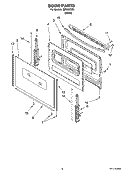 DOOR PARTS, OPTIONAL PARTS (NOT INCLUDED) Diagram and Parts List for IER320TW0  Inglis Range