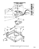 MACHINE BASE Diagram and Parts List for LA5280XTW1  Whirlpool Washer