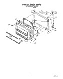 FREEZER DOOR Diagram and Parts List for 3VET19ZKAW00  Whirlpool Refrigerator