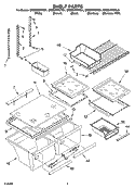 SHELF PARTS Diagram and Parts List for GR2SHWXPL01  Whirlpool Refrigerator