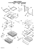 SHELF PARTS Diagram and Parts List for KBFS25ETSS01  KitchenAid Refrigerator