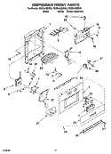 DISPENSER AND FRONT PARTS Diagram and Parts List for KSSS42QMX01  KitchenAid Refrigerator