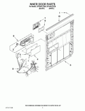 INNER DOOR PARTS Diagram and Parts List for DP1040XTXB5  Whirlpool Dishwasher