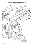 CONTROLS AND REAR PANEL Diagram and Parts List for AL6245VW1  Whirlpool Washer