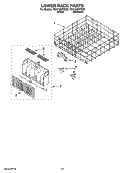 LOWER RACK PARTS, OPTIONAL PARTS (NOT INCLUDED) Diagram and Parts List for 7DU1100XTSQ0  Whirlpool Dishwasher