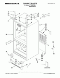 CABINET PARTS Diagram and Parts List for KFCO22EVBL1  KitchenAid Refrigerator