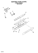 CONTROL PANEL Diagram and Parts List for KSSP48QKS00  KitchenAid Refrigerator