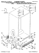 CABINET PARTS Diagram and Parts List for KSRS25RVBL01  KitchenAid Refrigerator