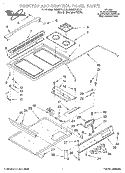 COOKTOP AND CONTROL PANEL Diagram and Parts List for SS385PEEB3  Whirlpool Range