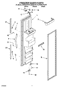 FREEZER DOOR PARTS Diagram and Parts List for GD5SHAXLT12  Whirlpool Refrigerator