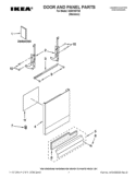 DOOR AND PANEL PARTS Diagram and Parts List for IUD8100YS0  Whirlpool Dishwasher