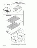 SHELF PARTS Diagram and Parts List for W8TXNWMWB00  Whirlpool Refrigerator