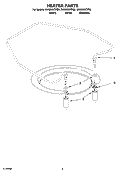 HEATER PARTS Diagram and Parts List for GU3200XTPQ5  Whirlpool Dishwasher