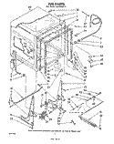 TUB , LITERATURE AND OPTIONAL Diagram and Parts List for SHU80042  Whirlpool Dishwasher