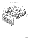 LOWER RACK Diagram and Parts List for KUDP22GT0  KitchenAid Dishwasher