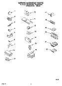 WIRING HARNESS PARTS Diagram and Parts List for 7MLSR7533PT1  Whirlpool Washer
