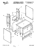 EXTERNAL Diagram and Parts List for SF3000SRN6  Whirlpool Range
