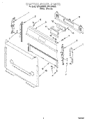 CONTROL PANEL Diagram and Parts List for SF315PEEN0  Whirlpool Range