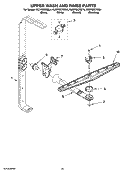 UPPER WASH AND RINSE PARTS Diagram and Parts List for KUDP02CRBS4  KitchenAid Dishwasher