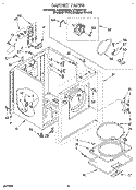 SECTION Diagram and Parts List for LER6644DQ0  Whirlpool Dryer