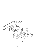 BACKGUARD Diagram and Parts List for 1SF014BEN2  Whirlpool Range