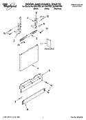 DOOR AND PANEL PARTS Diagram and Parts List for DU1065XTPS1  Whirlpool Dishwasher