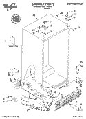CABINET PARTS Diagram and Parts List for 7ED5FTGXKT02  Whirlpool Refrigerator