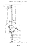BRAKE AND DRIVE TUBE Diagram and Parts List for LA6053XTF0  Whirlpool Washer