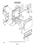 DOOR Diagram and Parts List for DU7200XS4  Whirlpool Dishwasher