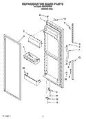 REFRIGERATOR DOOR PARTS Diagram and Parts List for ED2JHEXTS00  Whirlpool Refrigerator