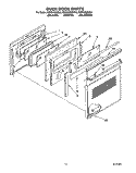 OVEN DOOR Diagram and Parts List for KEMS306XAL5  KitchenAid Wall Oven
