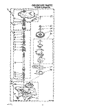 GEARCASE Diagram and Parts List for 6LA6300XYW0  Whirlpool Washer