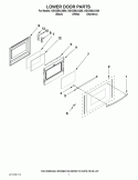 LOWER DOOR PARTS Diagram and Parts List for GGG388LXQ00  Whirlpool Range